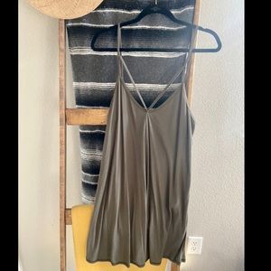 Army green summer dress L